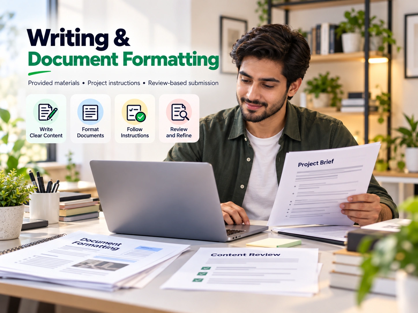 Writing & Document Formatting task illustration